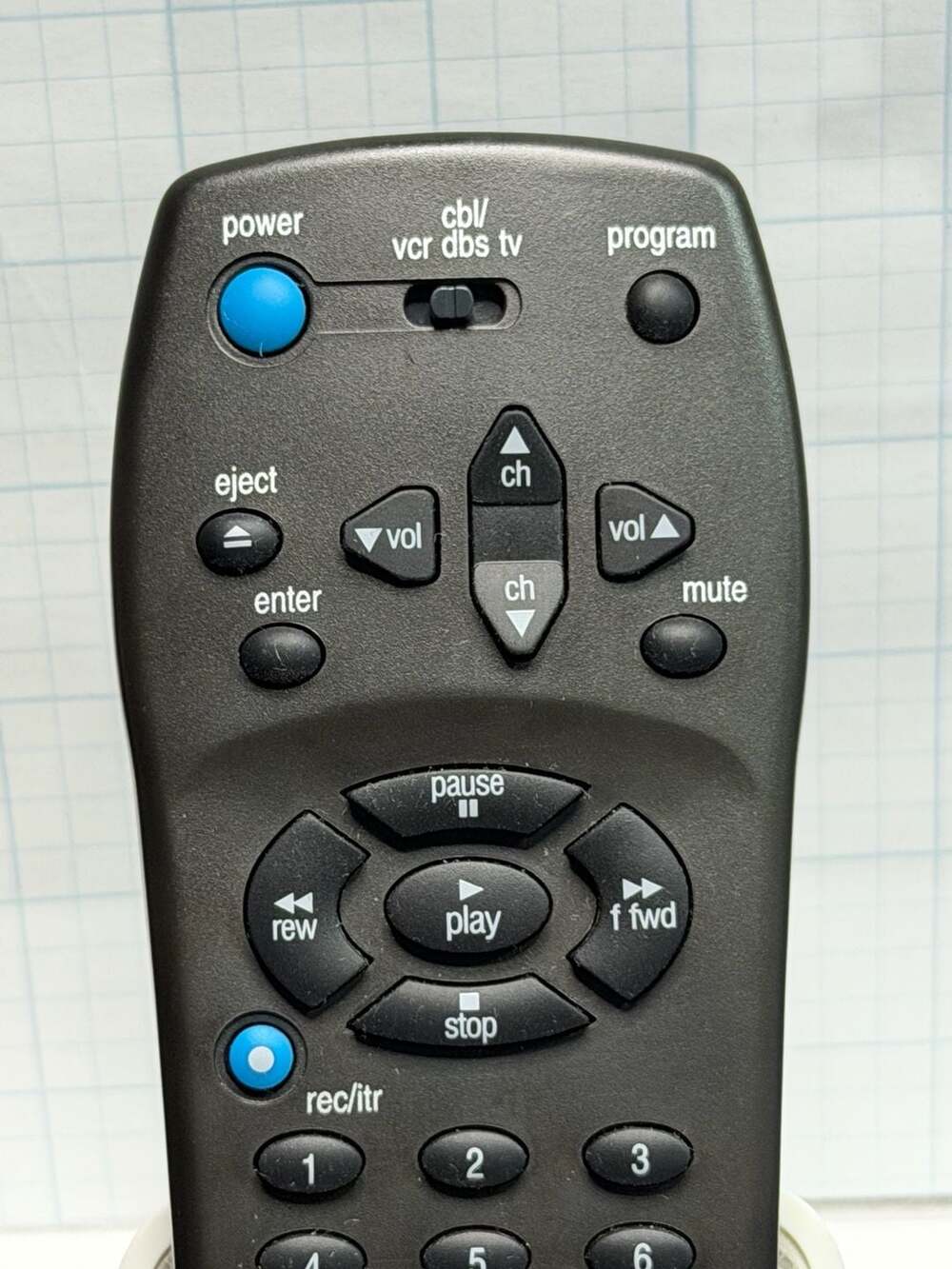 Zenith Universal VCR/TV/Cable Remote Control - Picture 2 of 7